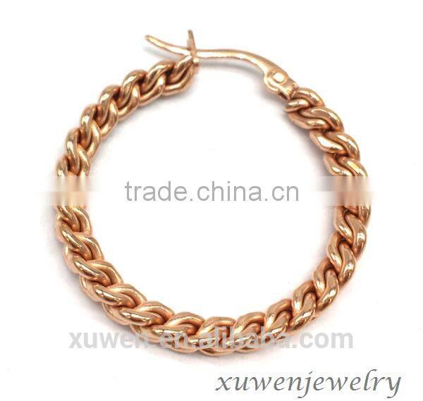 vacuum rose gold plated stainless steel earrings jewelry fashion