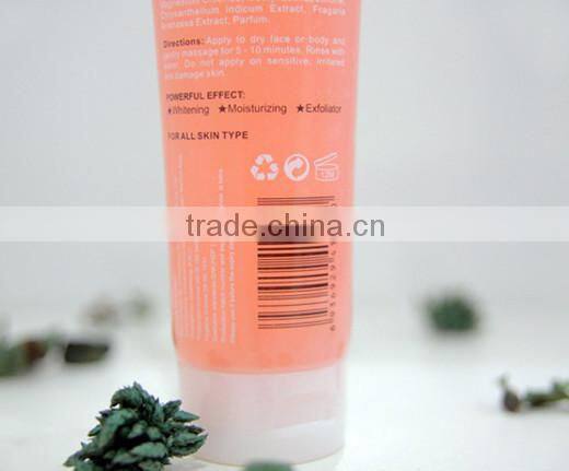 Yesnow whitiening& Exfoliating Gel scrub cream body spa cream strawberry/lemon/greentea/avocado/blueberry/orange/peach