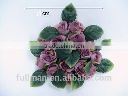 Artificial Silk Flowers Mini Roses Decorative Flowers Candle Ring