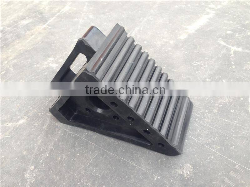 Parking Equipment-black rubber car wheel stopper for parking/Black Rubber Wheel Stopper for car/anti slip stopper used in garage