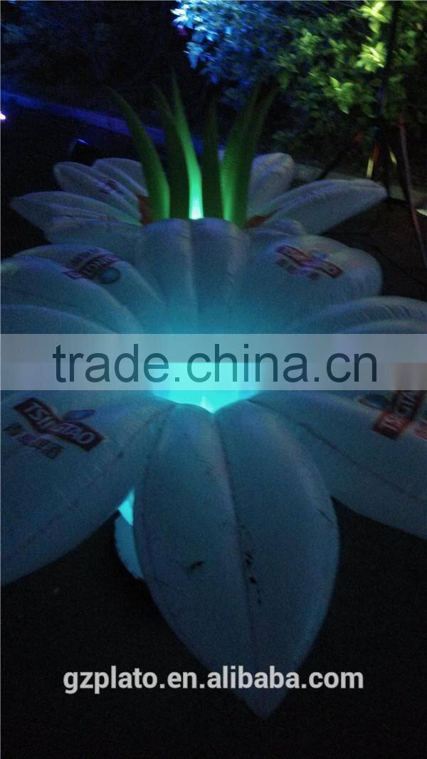 Decorative inflatable LED flower inflatable lily flower with logo printing