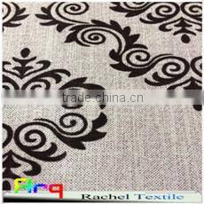 280gsm polyester cotton fabric leave pattern linen cotton fabric various color