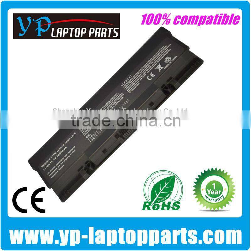 For DELL Inspiron 1520 battery compatible battery GK479 FK890 1500 1521 1720 1721 E1520 Series replacememt notebook batteries