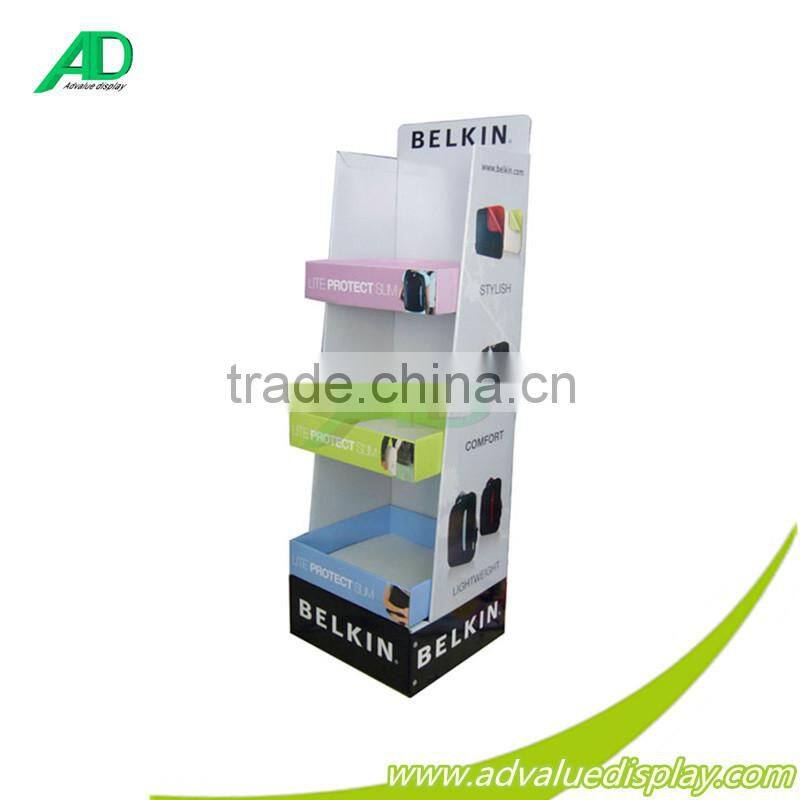 Colorful tray cardboard display with strong solid paperboard tray for supermarket advertising hot sales