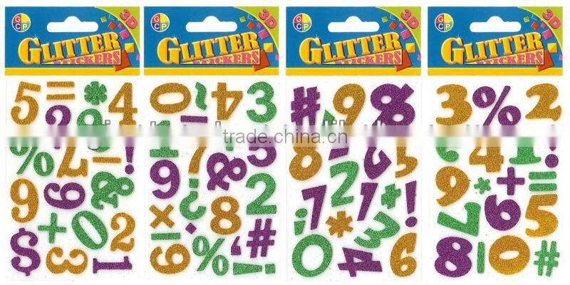 3D EVA Glitter sticker