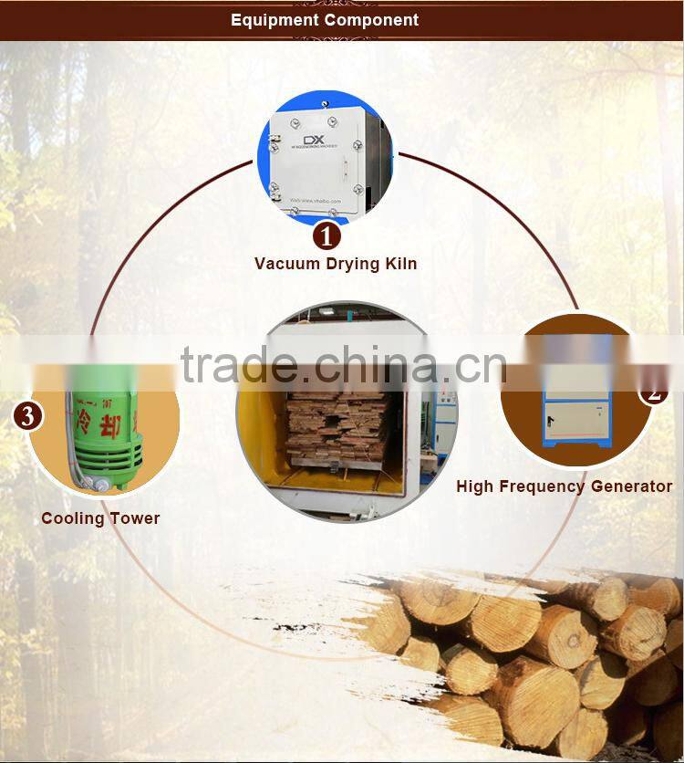 High frequency woodworking machinery hardwood lumber drying machine