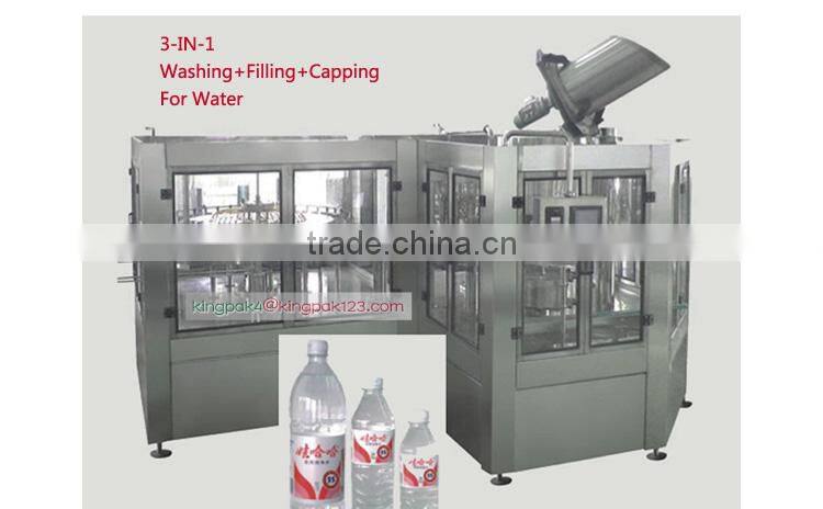 3-IN-1 Pure Water And Mineral Water And Carbonated Drink Filling Machine
