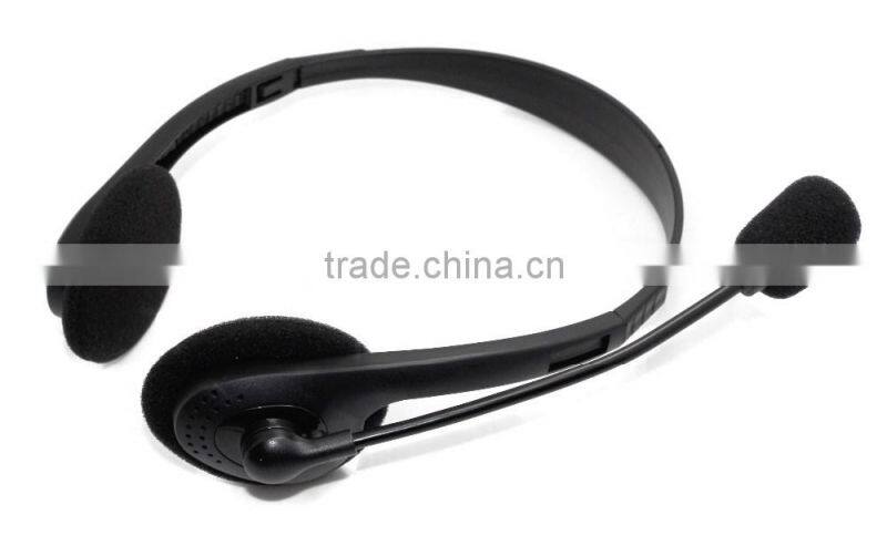 Mini double line Computer headphone factory price games headphone over head