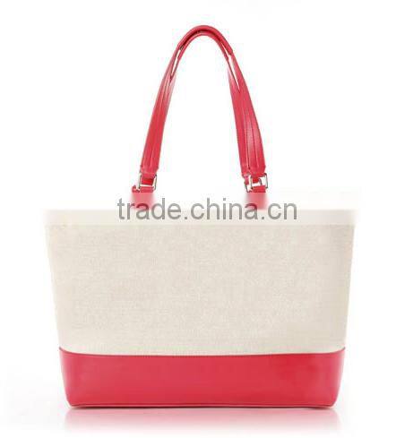 Custom unique fashion canvas cross body handbag ,women's leather shoulder bags