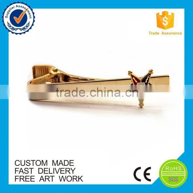 Make your own tie bar custom gold men's tie clip