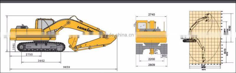 LG6225E mid size/ mid size excavator 145kw hydraulic excavator