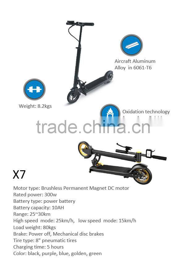2 wheel Li-on Battery electric scooter On-line Order / Safe and Fast