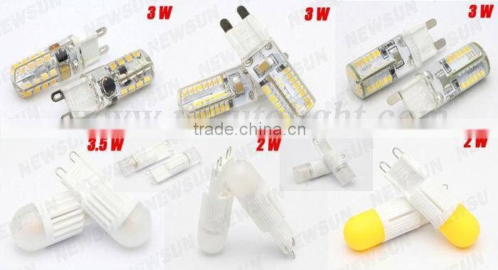 2W G9 led bulbs 2700K warm white ceramic G9 14*48mm mini led bulb with CE ROHS certificate