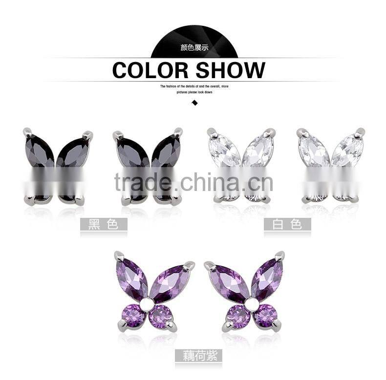 OUXI 2015 Factory direct price unique fashion flower earrings Made With Crystal