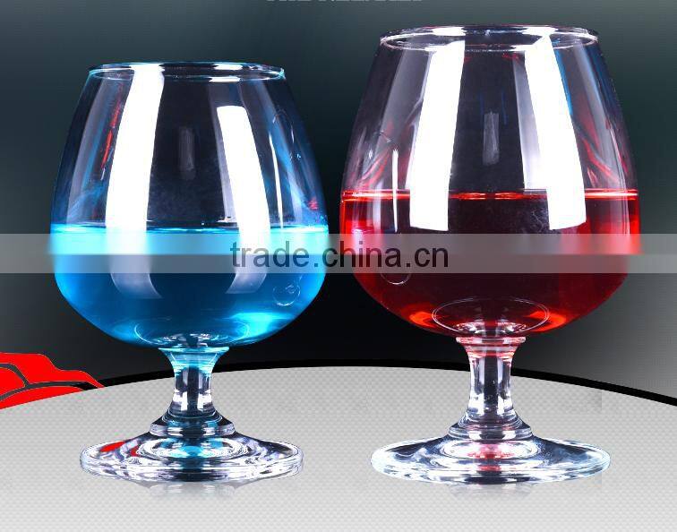Wholesale clear fancy giant glassware manufacturer short bottomwine glass drinking glass for party