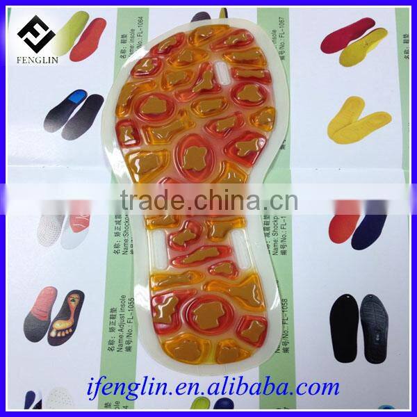 soft and anti slip cooling liquid filled shoe insoles