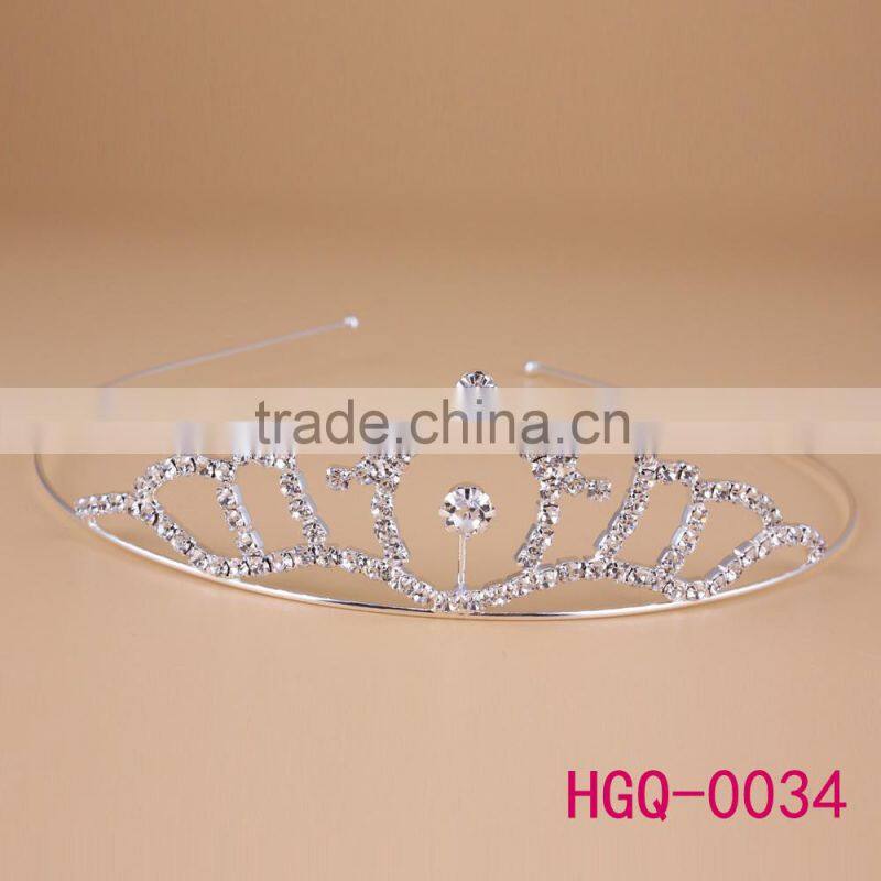 Bridal Wedding Prom Princess Flower Girl / Baby Rhinestone Full Circle Round Mini Crown CT1040
