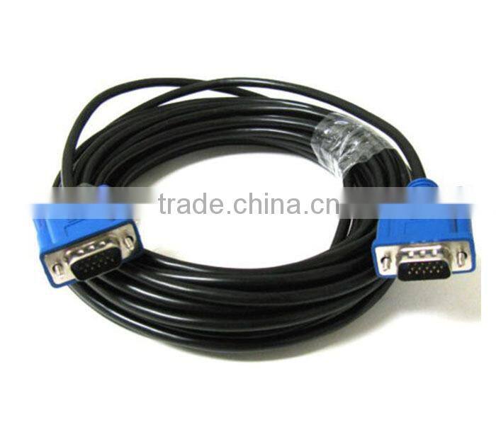 15FT 15 PIN BLUE M/M Male To Male SVGA VGA Cable CORD FOR PC TV