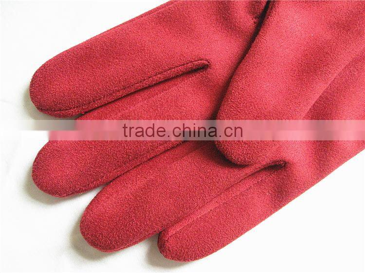 Deerskin Gloves,Synthetic Suede Fabric Ladies Leather Gloves Size 9.5/8.5/10.5