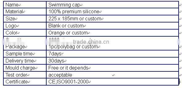 Printing silicone adult swim cap