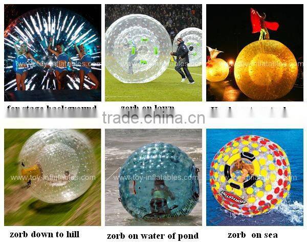 Discount customized shining inflatable zorb ball
