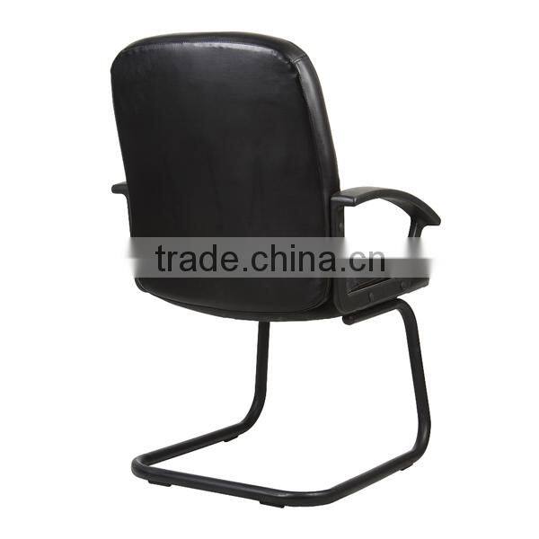 2014 HC-A055V Middle back steel chromed office chairs without wheels