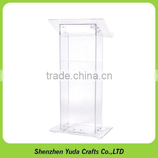 Cheap Transparent Acrylic Podium Pulpit Clear Plexiglass Podium stand