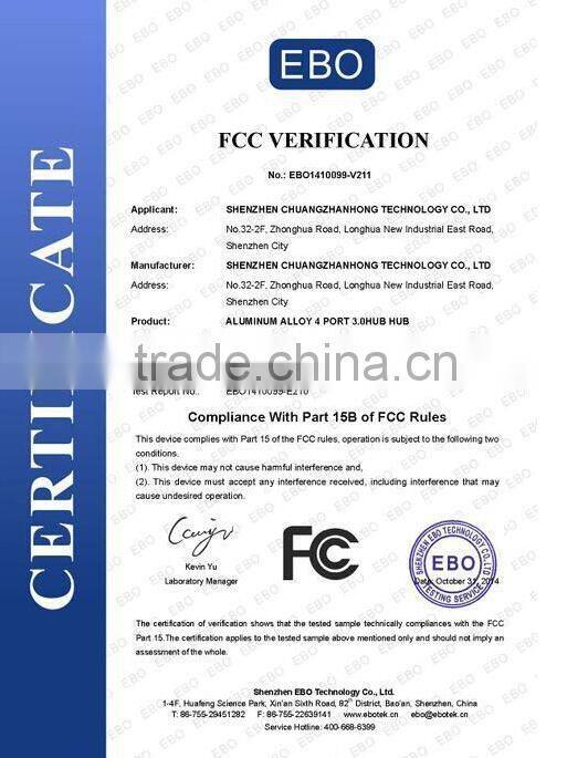 High quality Blue led Mini 4 Port HUB High Speed USB 2.0 Splitter Adapter Hub with Cable For Macbook PC Laptop