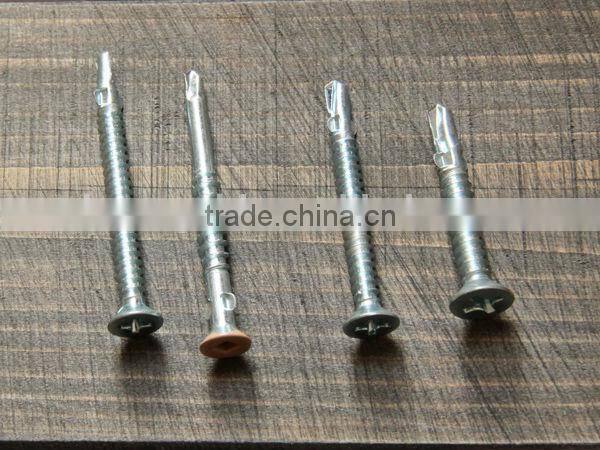 Countersunk head TORX self drilling screw wings Dacromet
