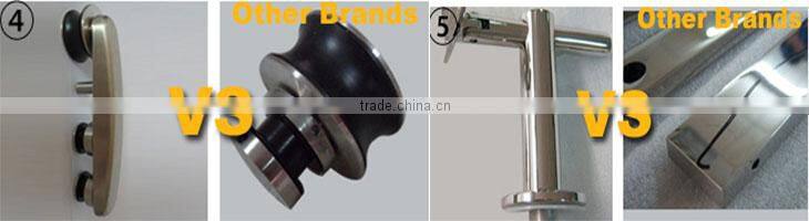 High quality smooth stainless steel bathroom silding door roller wholesale