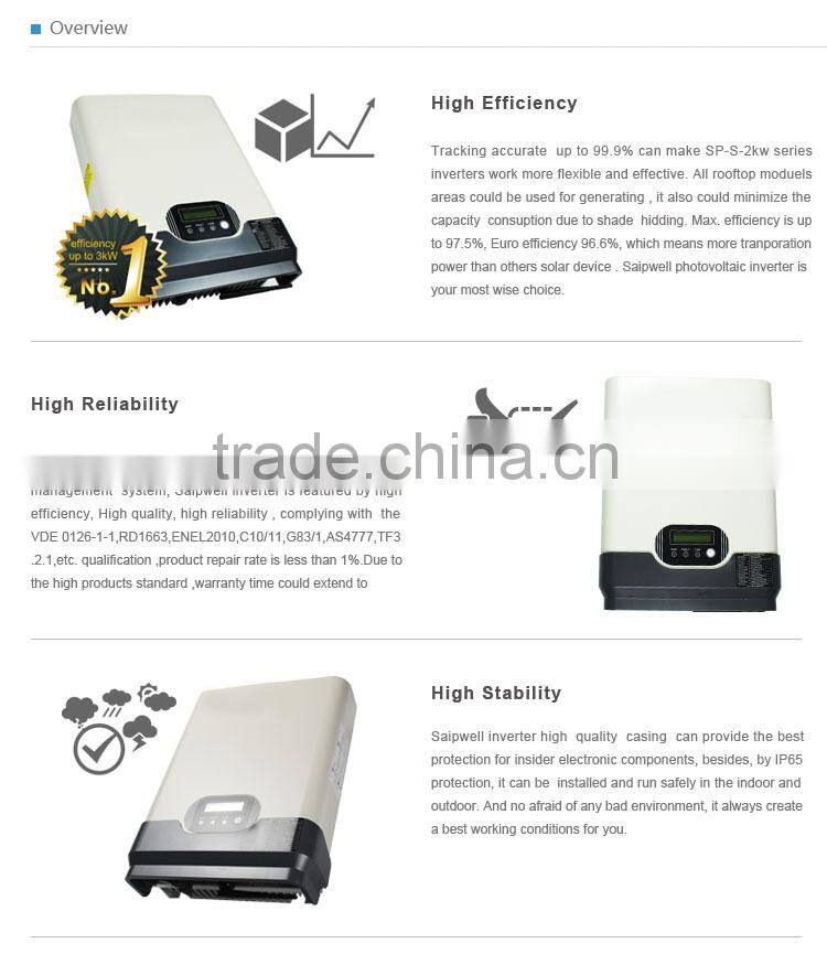 2014 Hot Sale Single Phase PV On-grid Inverter 2kw