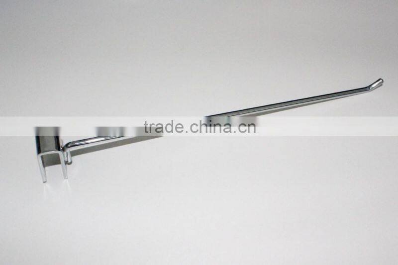 Store display system metal chrome hook for crossbar