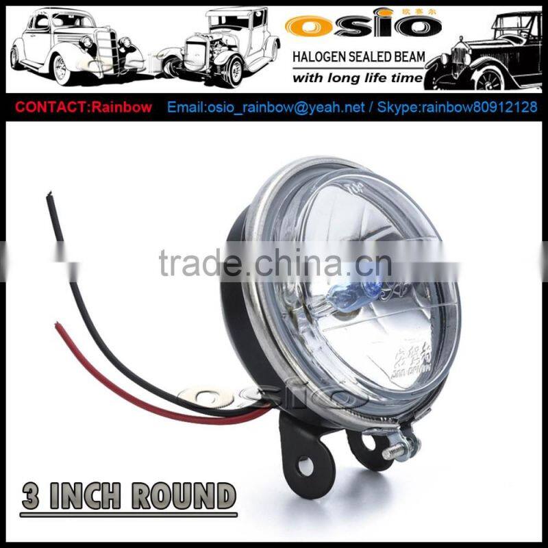 3 inch Round H3 Fog Light Auto Halogen Sealed Beam Headlight 12V 24V