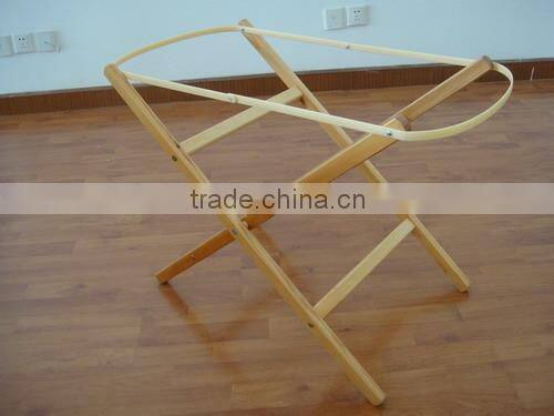 Wooden moses basket stand