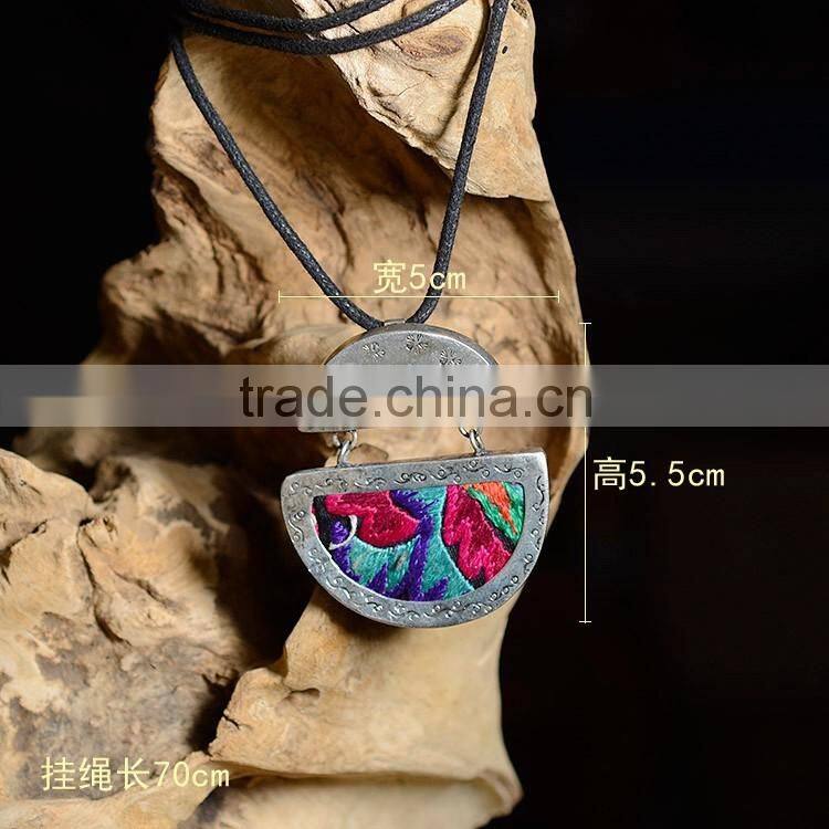 Fashion pendant necklace jewelry embroidery miao necklace used for women clothing