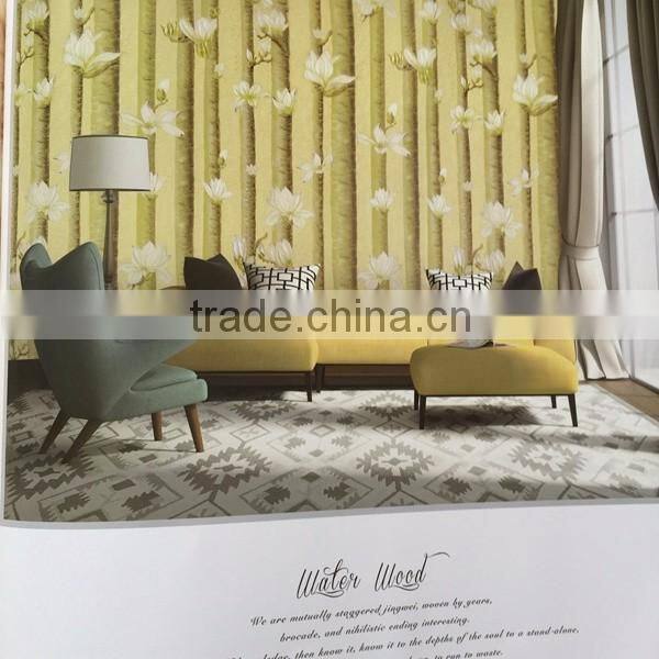 tree desgin waterproof vinyl wallpaper