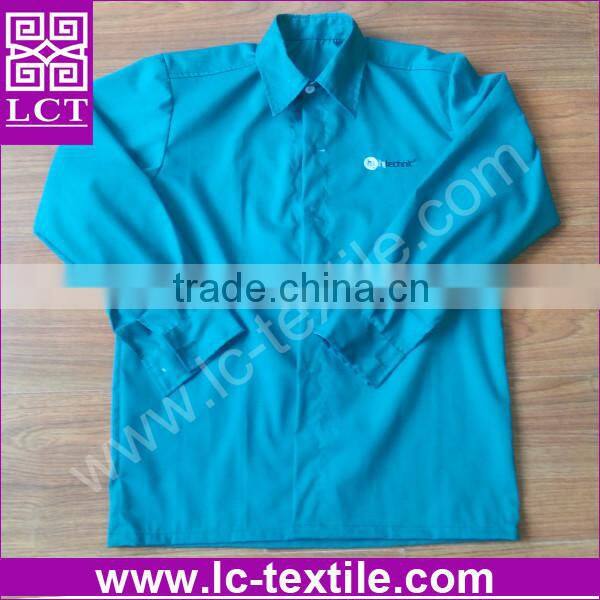 supply election campaign 65%poyester/35%cotton TC fabric long sleeve uniform shirt features customized logo embroidery(LCTN1534)