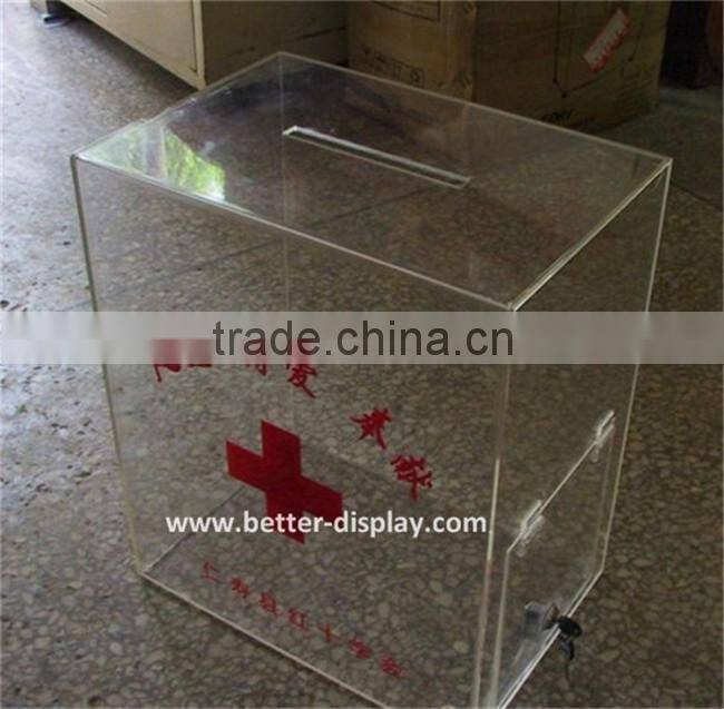 wholesale acrylic charity donation box