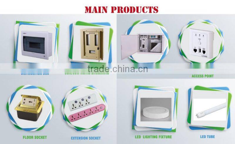 plastic multimedia connection box in white color