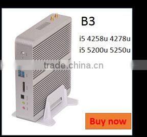 Cheapest mini pc 4K barebone i5 with Intel Core i5 4200U 1.6Ghz CPU Haswell Architecture SOC design aluminum chassis