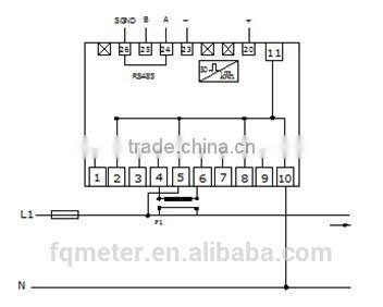 EM535 3 phase 5 modular energy meter din rail watt hour meter