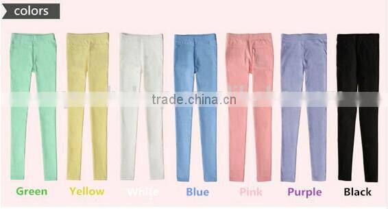 2014 Autumn Hot Sale Product Gentlewomen Macaron Legging Pencil Pants Slim Skinny Legging Pants