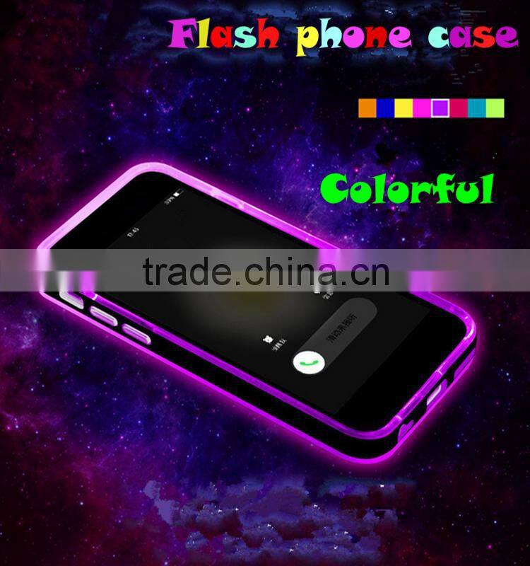 Innovative design TPU silicone fashionable colorful led phone cover for iPhone