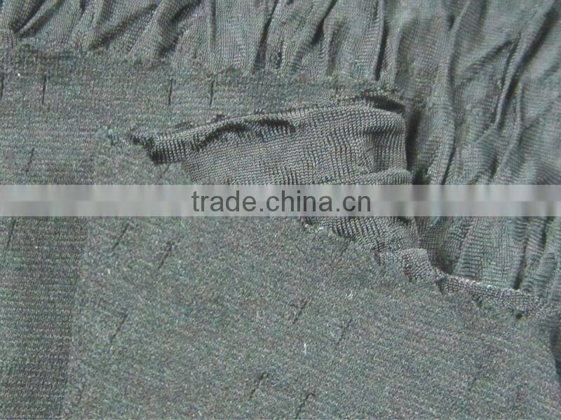 Polyester spandex two layer jacquard knitting fabric