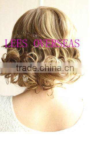 Summer hot sale pear flower golden short wig