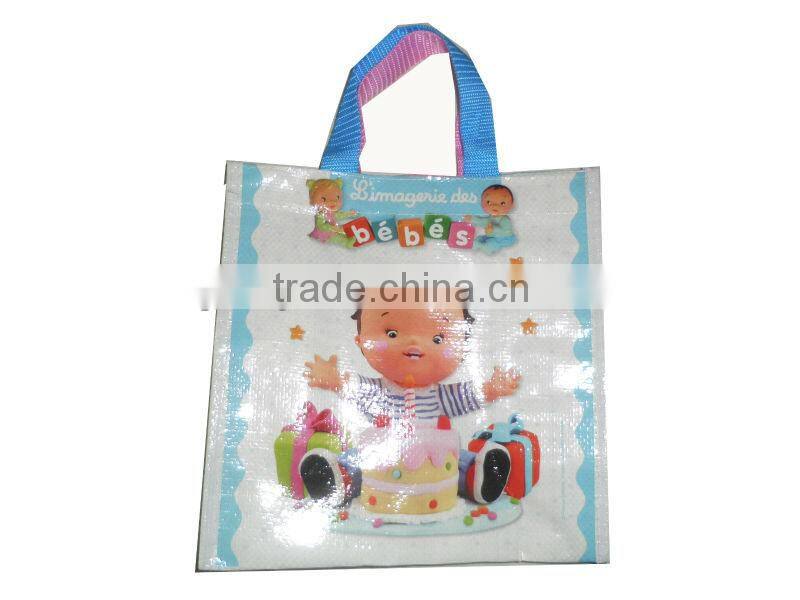 pp woven laminated shopping tote