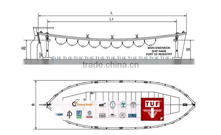 used Open type lifeboat