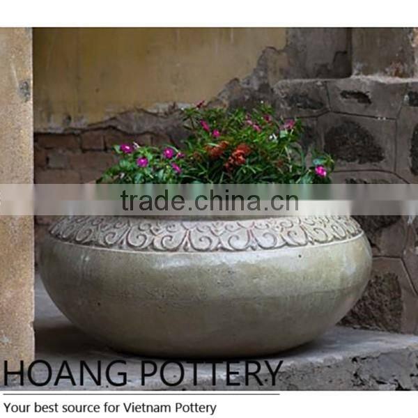 Antique Rustic Flower Pattern Planter