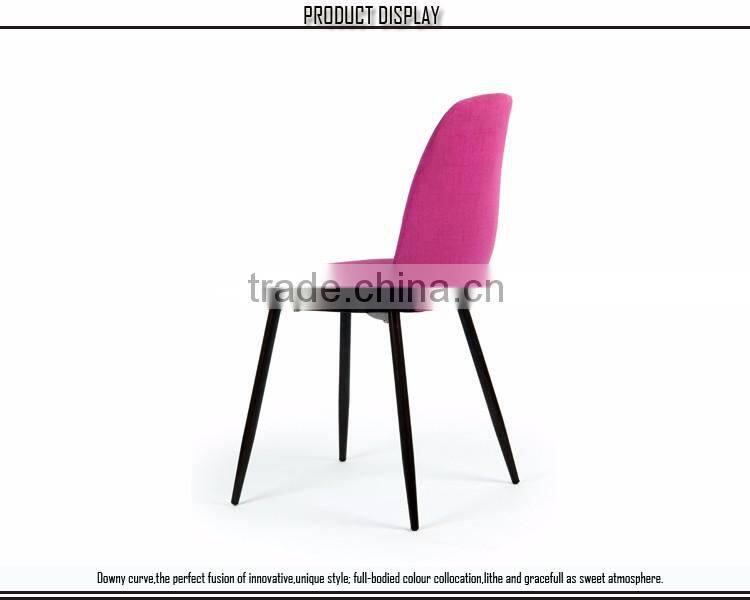 Supply Fashion Design Fabric Iron Dining Chairs for Living Room