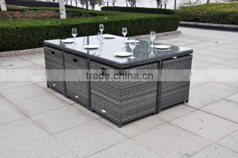 Rattan Wicker Furniture Outdoor Aluminum Tube Garden Set Dining Set
